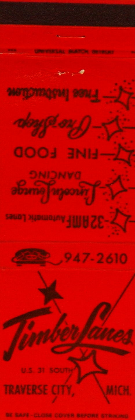 Timber Lanes - Old Matchbook (newer photo)